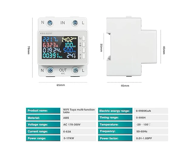 Wlan tuya smart meter - afbeelding 2 van  4