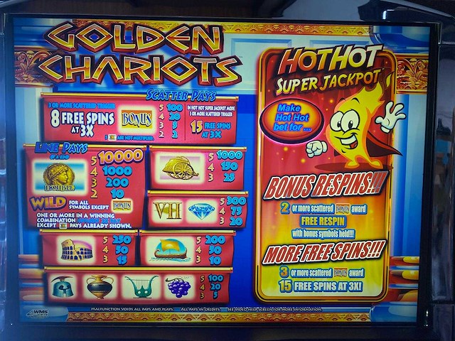Wms - golden chariots - speelautomaat - afbeelding 1 van  10