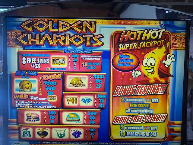 Wms - golden chariots - speelautomaat - afbeelding 10 van  10