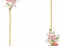 Wokceer 15,6 ft bruiloft boog achtergrond stand (goud)