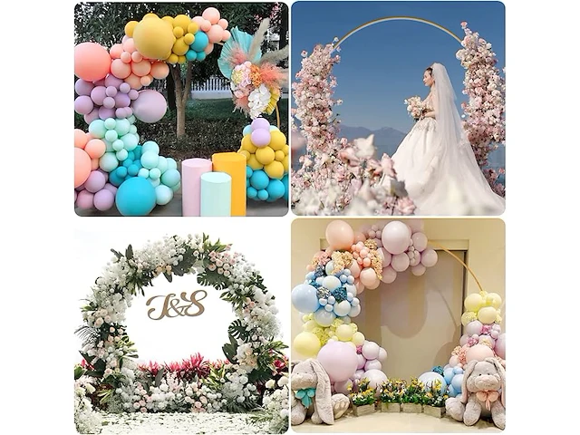 Wokceer 2,2 m gouden ballonnenboog - afbeelding 4 van  4