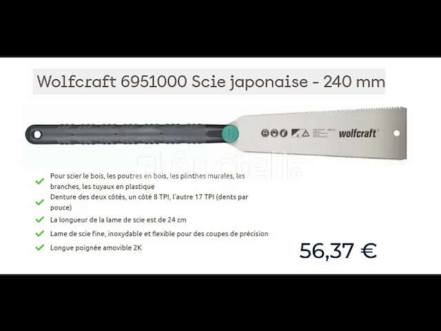 Wolfcraft japanse zaag 6951000 - afbeelding 1 van  1