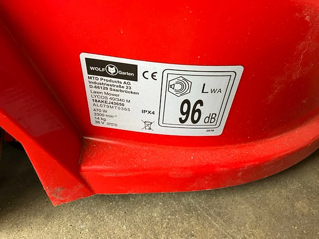 Wolfgarten lycos 40/340 accumaaier - afbeelding 8 van  9