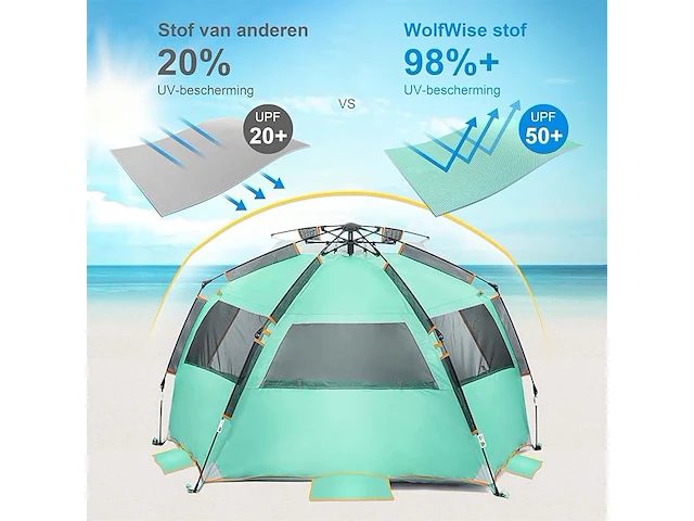 Wolfwise easy up strandtent - afbeelding 2 van  7