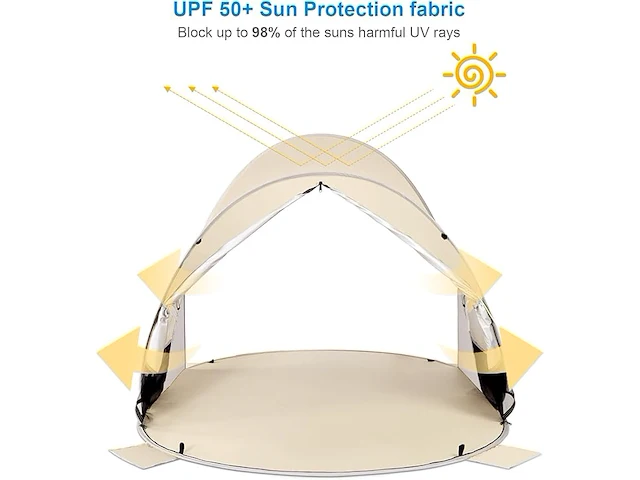 Wolfwise strandtent (beige) - afbeelding 2 van  6