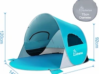 Wolfwise strandtent (beige/grijs) - afbeelding 3 van  5