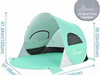 Wolfwise strandtent (muntgroen) - afbeelding 3 van  6