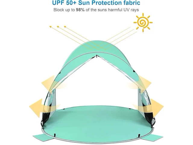 Wolfwise strandtent (muntgroen) - afbeelding 5 van  6