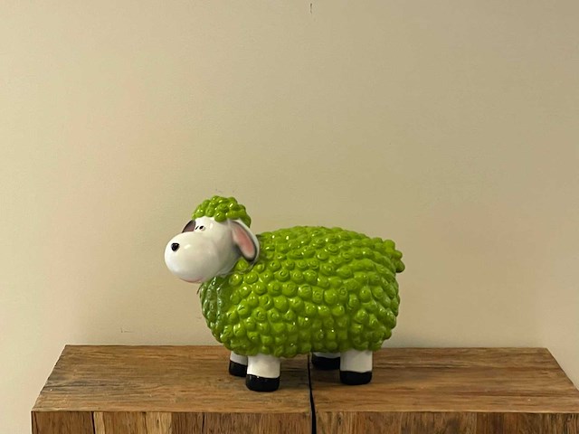 Wolschaap h30cm groen - afbeelding 2 van  2
