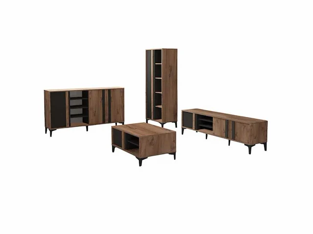 Woonkamer meubelset - atlantic pine & charcoal grey - afbeelding 4 van  11
