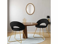 Woonstoelen - zwart fluweel (x6) - afbeelding 3 van  10