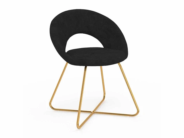 Woonstoelen - zwart fluweel (x6) - afbeelding 5 van  10