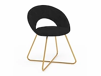 Woonstoelen - zwart fluweel (x6) - afbeelding 5 van  10
