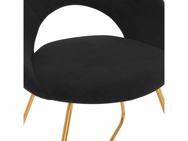 Woonstoelen - zwart fluweel (x6) - afbeelding 6 van  10