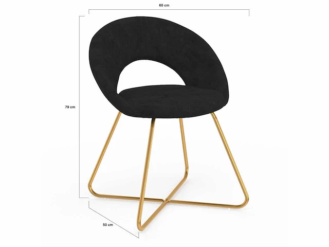 Woonstoelen - zwart fluweel (x6) - afbeelding 7 van  10