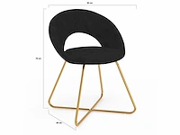 Woonstoelen - zwart fluweel (x6) - afbeelding 7 van  10