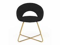 Woonstoelen - zwart fluweel (x6) - afbeelding 8 van  10