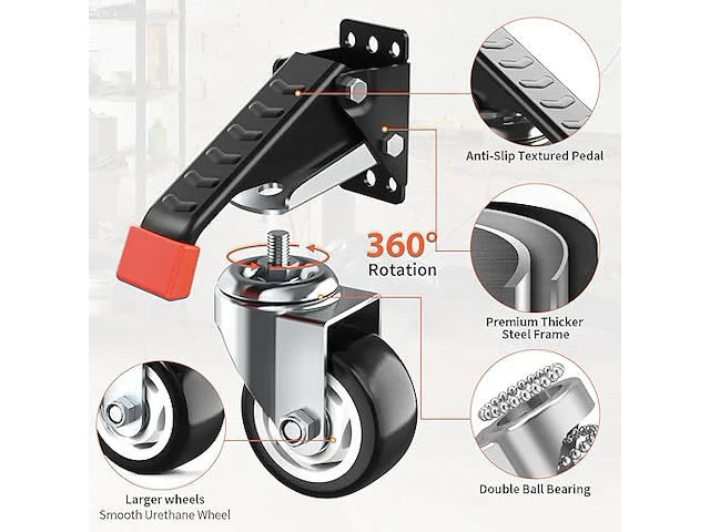 Workbench casters kit 400kg - afbeelding 5 van  6