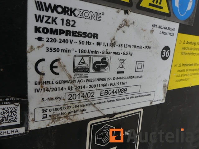 Workzone wzk182 notebook compressor - afbeelding 2 van  4
