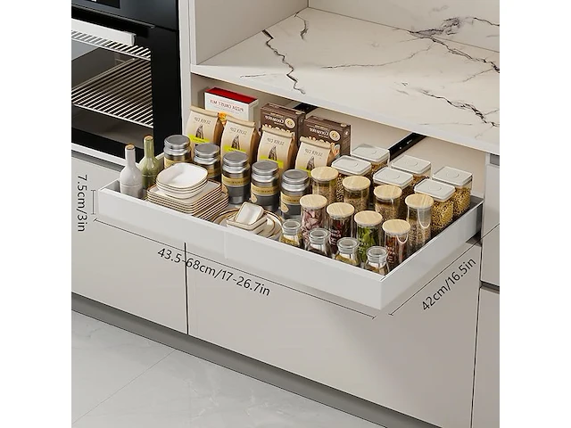 Wqu uittrekbare kastorganizer (zwart) - afbeelding 5 van  5