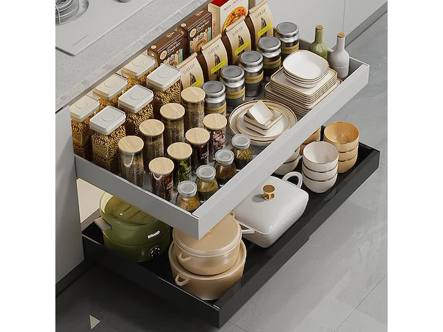 Wqu uittrekbare kastorganizer (zwart) - afbeelding 1 van  4