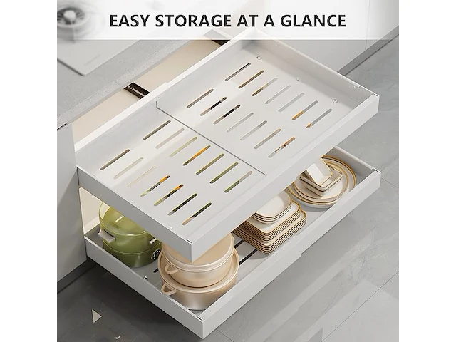 Wqu uittrekbare kastorganizer (zwart) - afbeelding 2 van  4