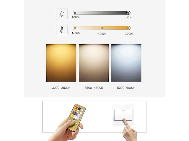 Wrming kleine stille plafondventilator met led-licht - afbeelding 2 van  4