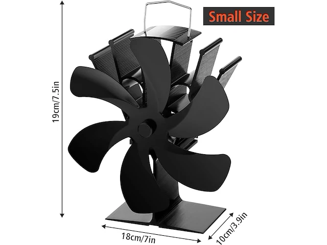 Wukong kachelventilator met thermometer - afbeelding 3 van  3