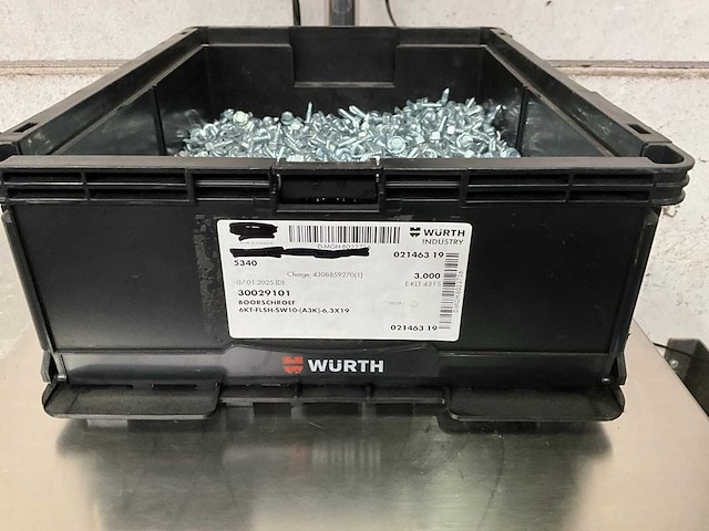 Würth 19.01 kg boorschroef 6,3 x 19 in stapelbare bak - afbeelding 1 van  5
