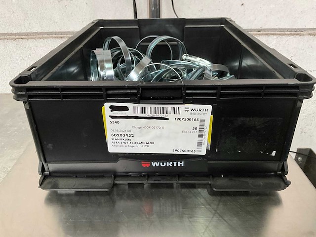 Würth 2.89 kg slangklem in stapelbare bak - afbeelding 1 van  5
