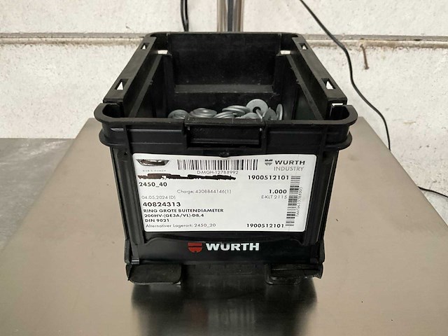 Würth 4.98 kg ring grote buitendiameter in stapelbare bak - afbeelding 1 van  5