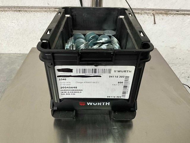 Würth 5.39 kg carrosseriering 4 x 30 x 2,0 in stapelbare bak - afbeelding 1 van  5