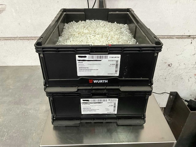Würth 8.10 kg kabelbandhouder nylon in 2 stapelbare bakken - afbeelding 2 van  7