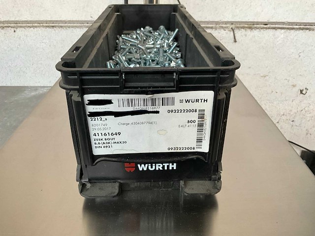 Würth 9,88 kg zeskant bout m6 x 30 in stapelbare bak - afbeelding 1 van  5