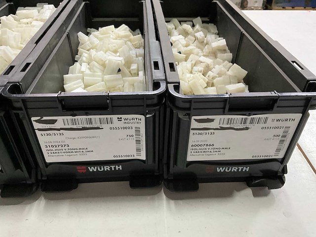 Würth isolatiehuis v-tong male/female diverse maten wit in stapelbare bakken - afbeelding 5 van  10