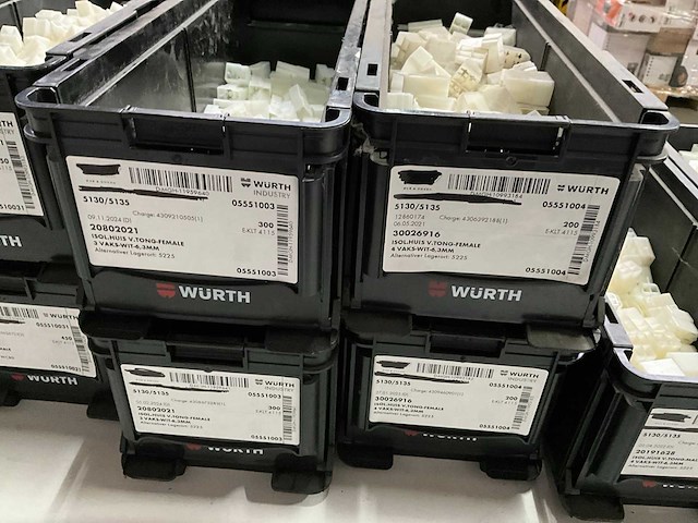 Würth isolatiehuis v-tong male/female diverse maten wit in stapelbare bakken - afbeelding 7 van  10