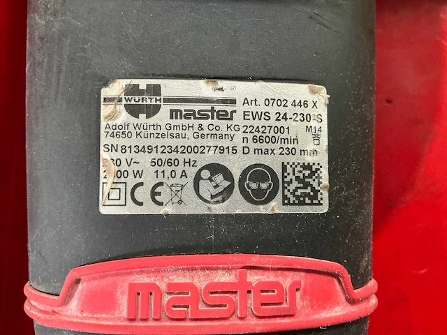 Würth master ews 24-230 s haakse slijpmachine - afbeelding 4 van  5