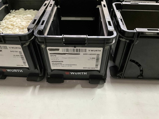 Würth mix kavel met o.a. ringtong/kabelschoenen in 11 stapelbare bakken - afbeelding 10 van  11