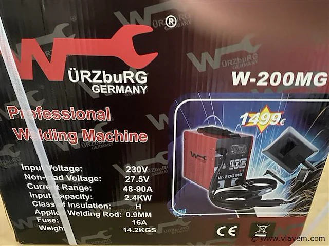 Wurzburg w-200mg lasapparaat gevulde draad - afbeelding 1 van  3