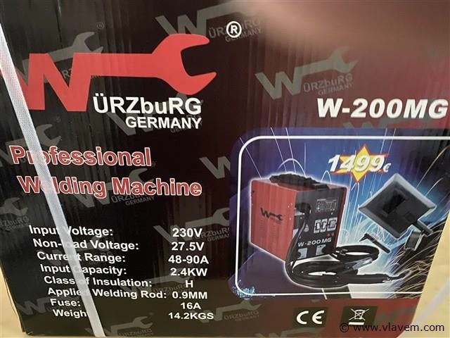 Wurzburg w-200mg lasapparaat gevulde draad - afbeelding 1 van  3