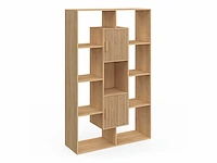 (x2) boekenkast - latteneffect 11 vakken 143cm - afbeelding 2 van  8