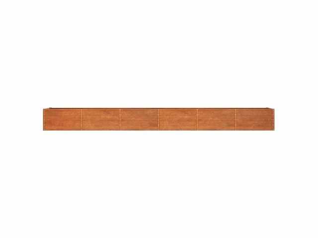 (x2) roestige tuin verhoogde bak 480x80x45 cm cortenstaal - afbeelding 4 van  7