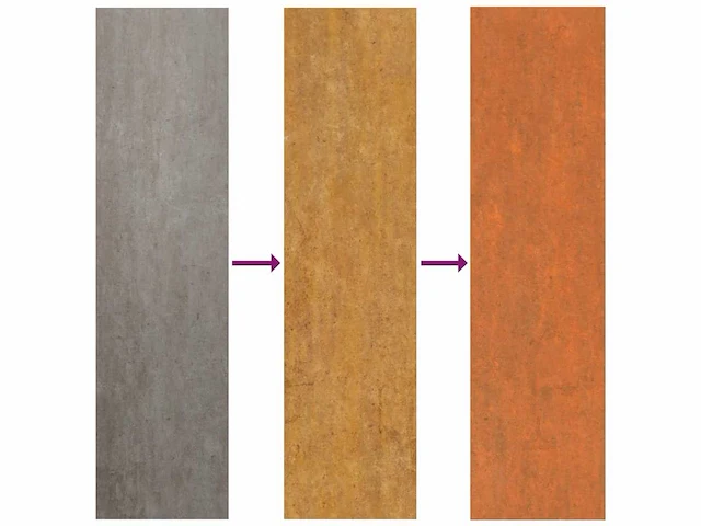 (x2) roestige tuin verhoogde bak 480x80x45 cm cortenstaal - afbeelding 5 van  7