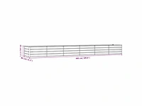 (x2) roestige tuin verhoogde bak 480x80x45 cm cortenstaal - afbeelding 7 van  7