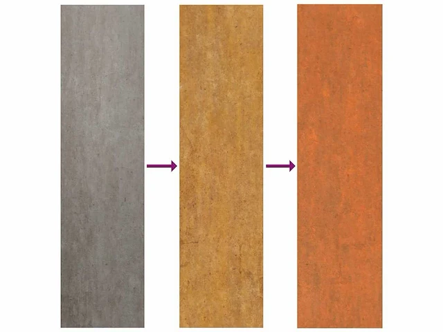 (x2) roestige tuin verhoogde bak 480x80x45 cm cortenstaal - afbeelding 5 van  7