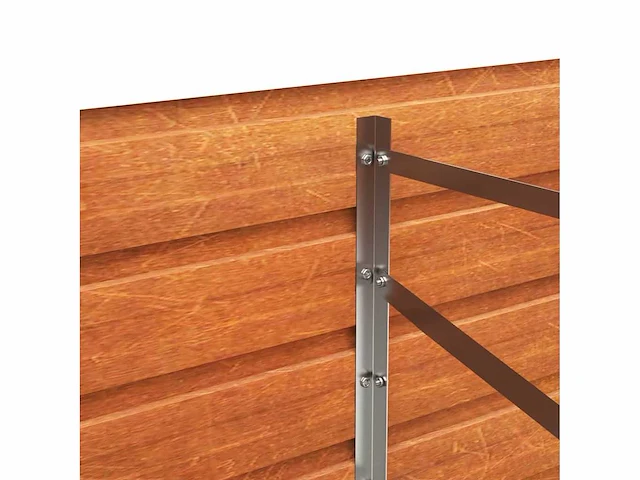(x2) roestige tuin verhoogde bak 480x80x45 cm cortenstaal - afbeelding 6 van  7