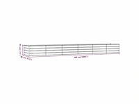 (x2) roestige tuin verhoogde bak 480x80x45 cm cortenstaal - afbeelding 7 van  7