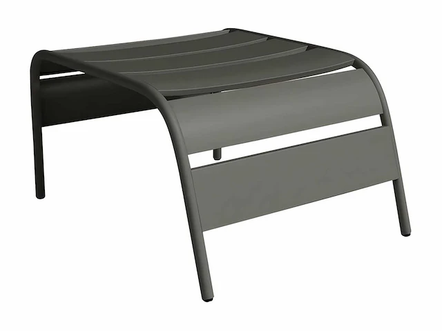 (x4) stapelbare metalen tuinfauteuil - antracietgrijs + (x1) voetensteun - afbeelding 5 van  6