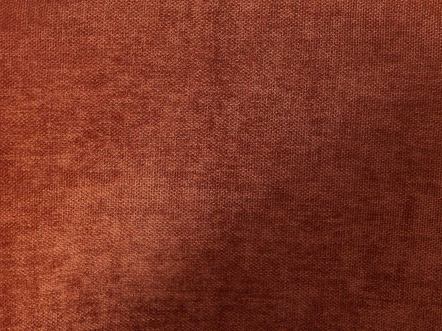 (x8) stoel met stof en metalen armleuningen - terracotta - afbeelding 7 van  8