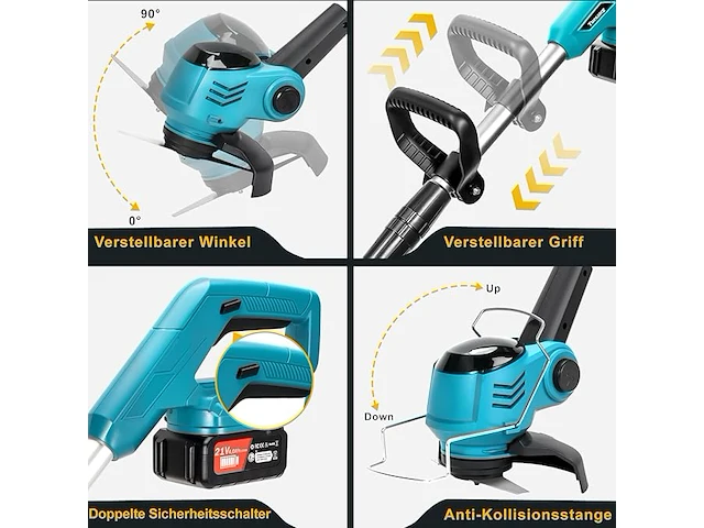 Xbzzgmg accu-grastrimmer met accu - afbeelding 3 van  4